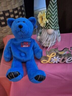 DOUG FLUTIE Collectible Blue Plush Bear with 'Bills' Patch 1998
